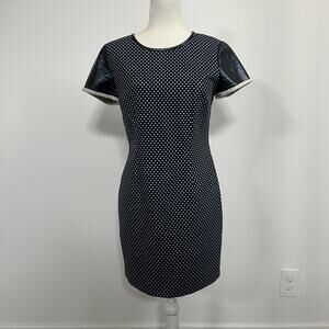 Sachin + Babi Navy Blue Dot Shift Dress